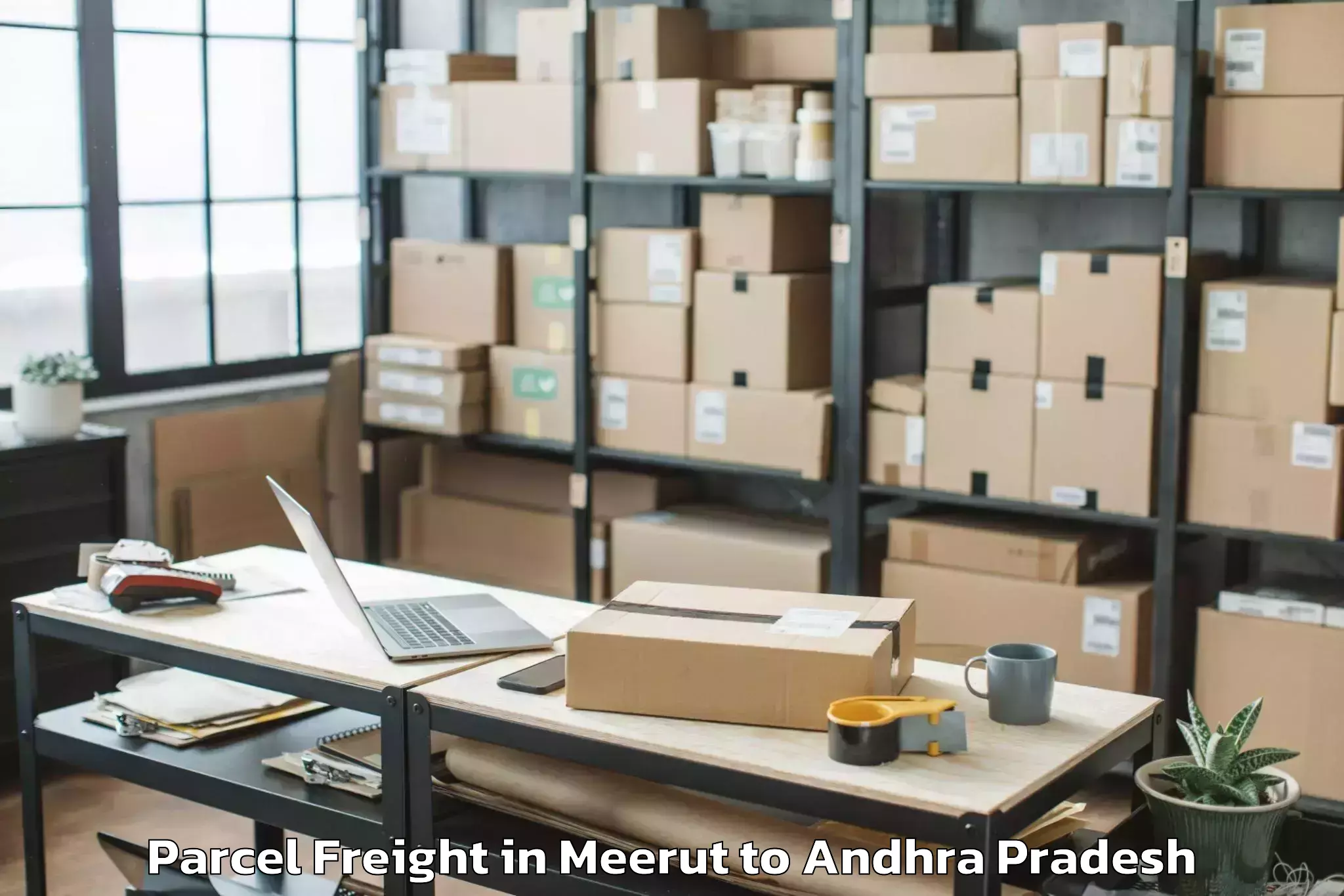 Leading Meerut to Bandi Atmakuru Parcel Freight Provider